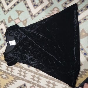 Socialite black velour dress